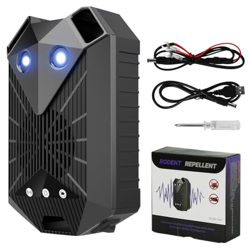 STHIRA® Ultrasonic Mouse Repellent Automotive Ultrasonic Animal Repelle with Smart Motion Senor, Sound Alarm with Flash Light, Multipurpose Animal Repeller Device for Home & Car STHIRA® Ultrasonic Mouse Repellent Automotive Ultrasonic Animal Repelle with Smart Motion Senor, Sound Alarm with Flash Light, Multipurpose Animal Repeller Device for Home & Car